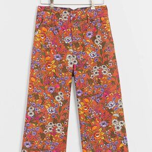 Anthropologie MAEVE FLOWER POWER WIDE-LEG TROUSERS - size 6 - nwot